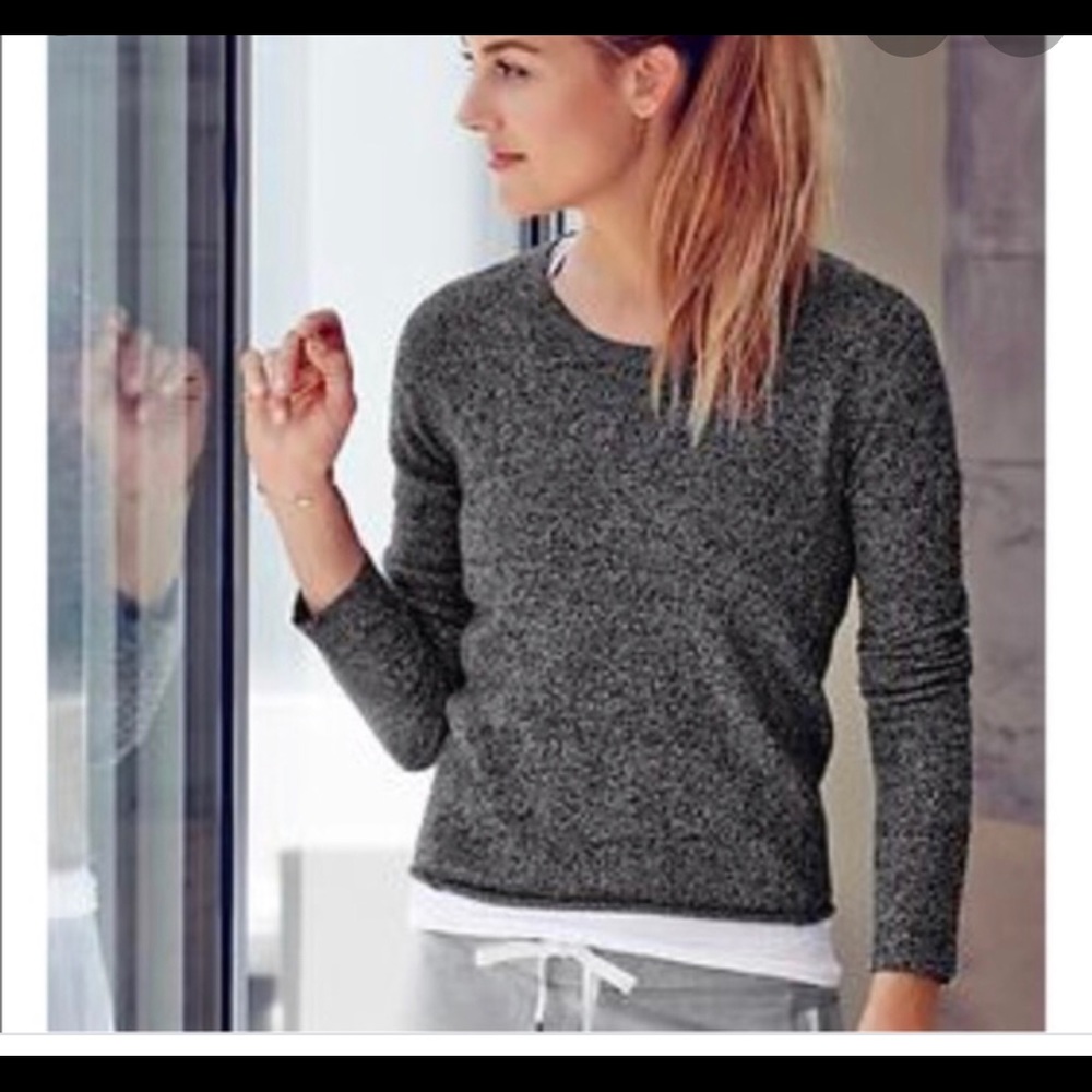 Athleta 100% cashmere Pave cropped sweater top